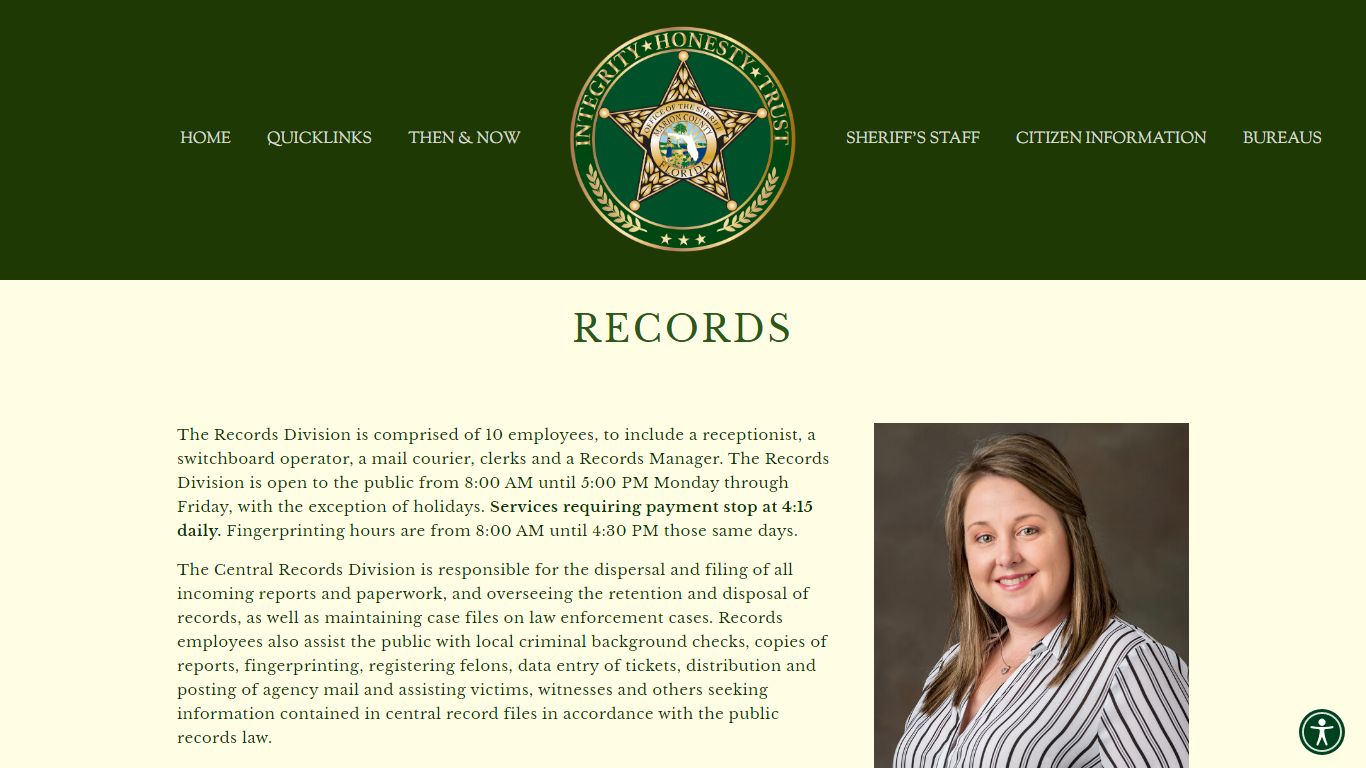 RECORDS — Marion County Sheriff's Office