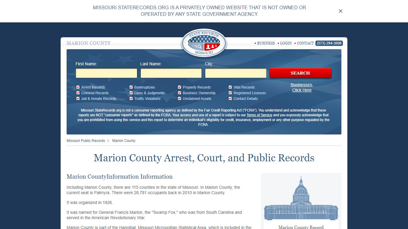 Marion County Arrest, Court, and Public Records